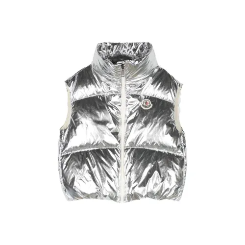 MONCLER Серебряный Kids Жилеты