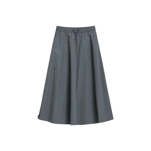 Fragment Casual Long Skirt Women's Dark Gray