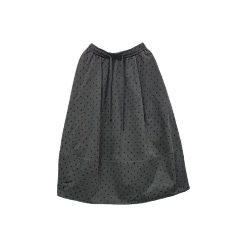 KERANPUJIAN Повседневная длинная юбка от Keran женская в горошек