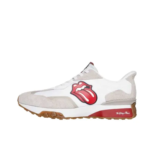 THE ROLLING STONES x Skechers Neo Jogger Low Топ Беговые кроссовки Мужской Белый