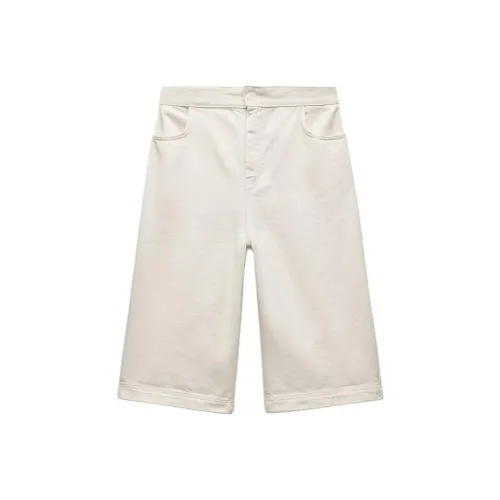 ZARA ZW Series Желтые Женские Джинсовые Шорты