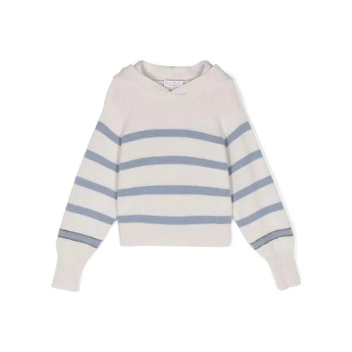 Brunello Cucinelli Бежевый Kids Свитеры