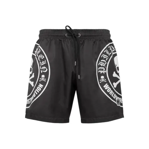 PHILIPP PLEIN Черные Мужские Повседневные Шорты