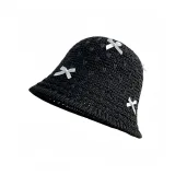 D-452 Черный бант, соломенное плетение, ведро