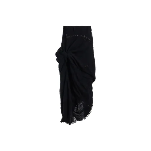 Yohji Yamamoto Черные Женские Повседневные Длинные Юбки