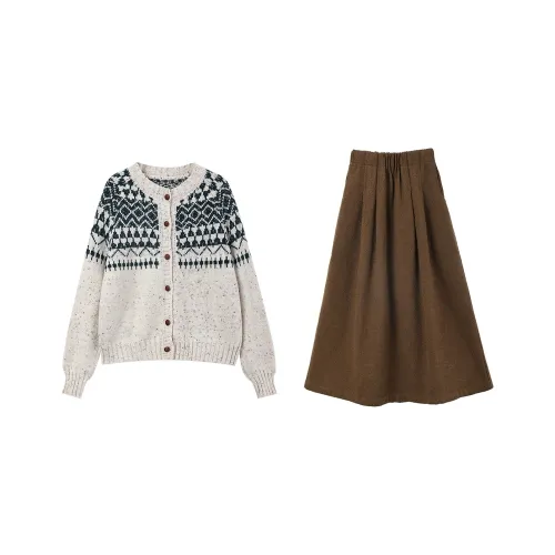 Юбка Комплект Женский Рождественский Зеленый