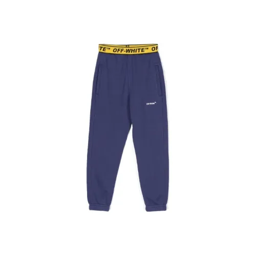 Off Белый Морской синий Kids Спортивные брюки