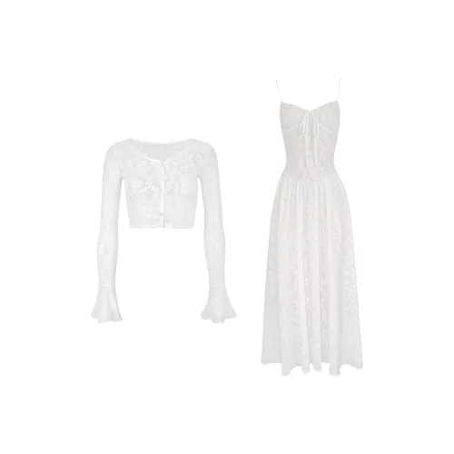 XIAOJUCHUANLI Комплект с юбкой Женская Белая