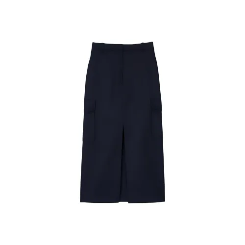 Sandro Повседневный Длинный Юбка Женские Темно-синий