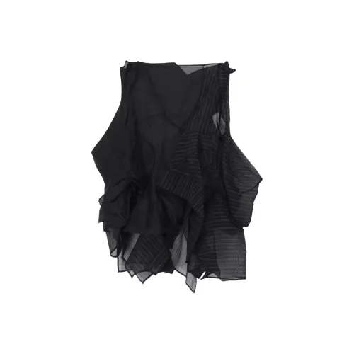 Yohji Yamamoto Черные Женские Повседневные Короткие Юбки