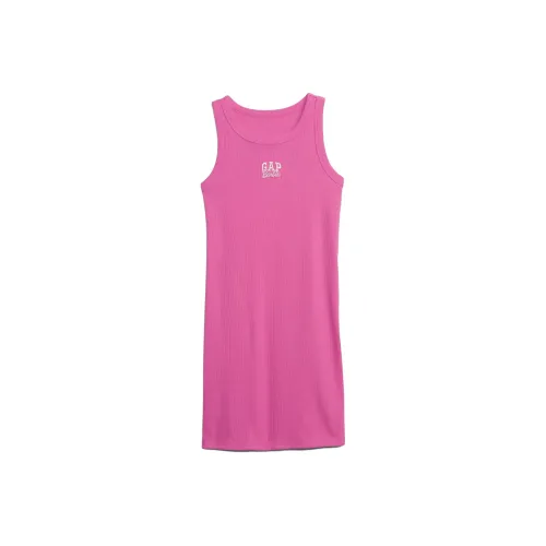 GAP x Barbie SS23 Co Брендированная Серия Буква Умеренный Детское Платье Летнее Детское