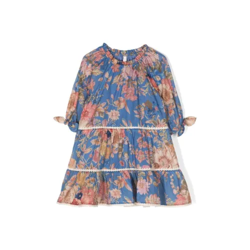 Zimmermann SS24 Платье Детское Морской Синий