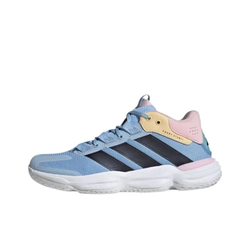 Adidas COURT STABIL Противоскользящие Устойчивые к истиранию MID Топ Тренировочные Кроссовки Женские Синие Белые