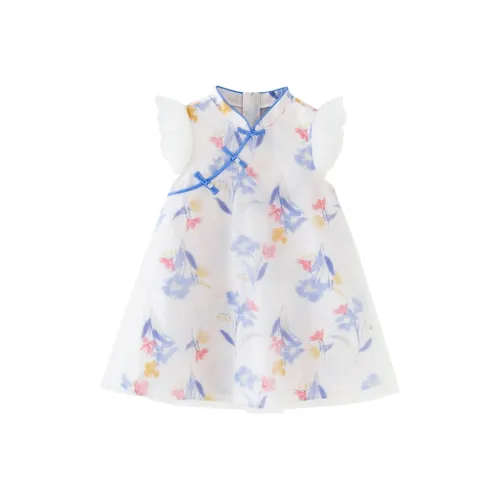 Mini Bala Платье Натуральный Белый Дети Возраст 3-7 Лет