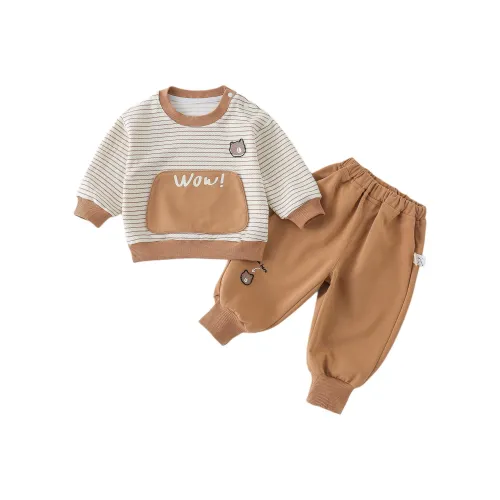 XiaoJinBu Повседневная спортивная одежда Светло-коричневый Младенец и малыш