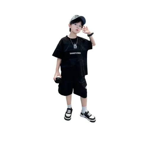 The panda is round Повседневная спортивная одежда Черный Детский