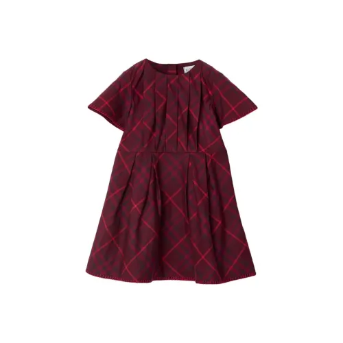 Burberry Малыш Платье Красный Infant и Toddler