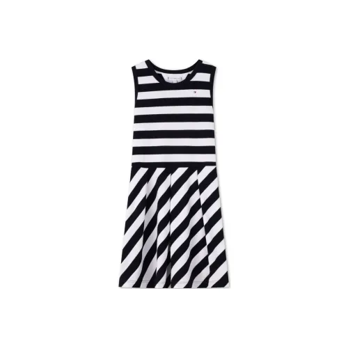 Tommy Hilfiger Черный и Белый Stripe 001 Kids Платья