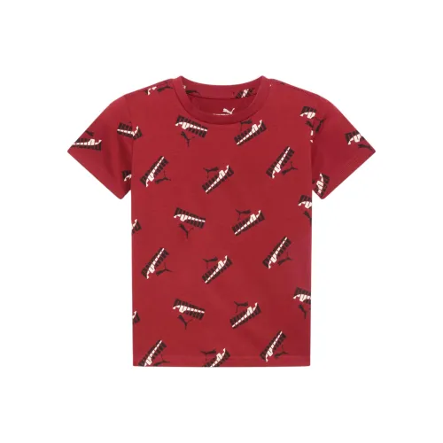 PUMA AOP Vibe Check T Рубашка Красная Дети Возраст 3-7 лет