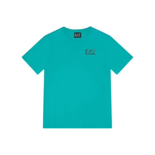 EMPORIO ARMANI EA7 T Рубашка SS24 Синие Зеленые Детские