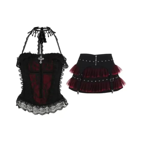 PUREIDOL Комплект с юбкой Женские Темно-красный