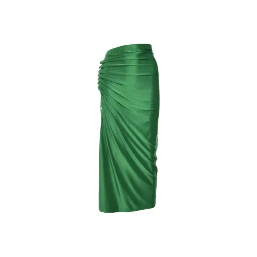 Paco Rabanne Повседневный Длинный Юбка Женские Зеленый