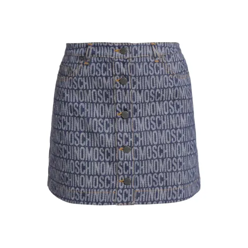 MOSCHINO Джинсовые короткие юбки Женские Синие