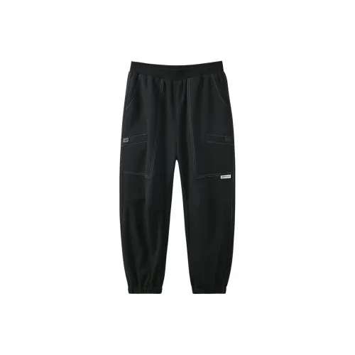TABE Вязаные тренировочные брюки из нейлона Cargo черные для подростков