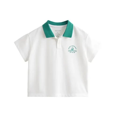 MARC JANIE Поло Натуральный Белый Детский