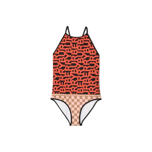 Burberry Детский купальник SS23 Оранжевый для малышей