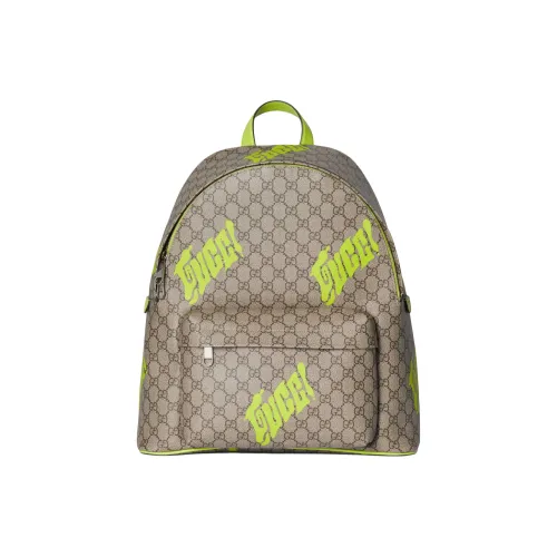 GUCCI Мягкая кожа рюкзак средний унисекс бежевый и темно-коричневый