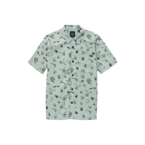 Vans Детская одежда Череп T Рубашка Зеленый Детский