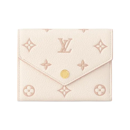 LOUIS VUITTON Victorine Тисненая крупнозернистая кожа коровы Кошелек Женский Розовый