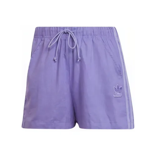 Adidas Originals Linen Shorts Спортивные шорты Женские Фиолетовые