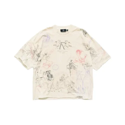 REPRESENT Кремовая мужская футболка T-рубашка