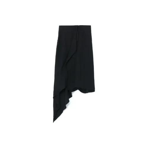 Yohji Yamamoto Черные Женские Повседневные Длинные Юбки