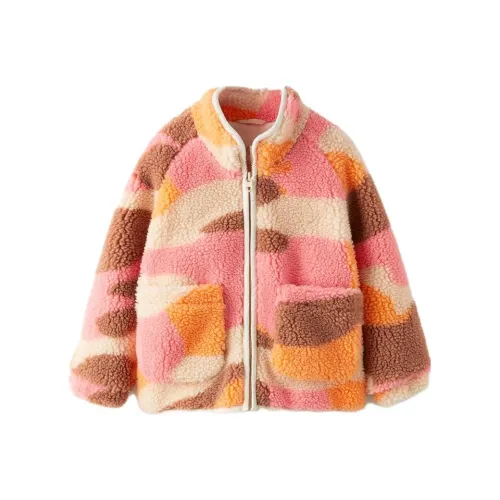 ZARA Вельвет Feel Пальто Skating Collection Розовый Красный Детский