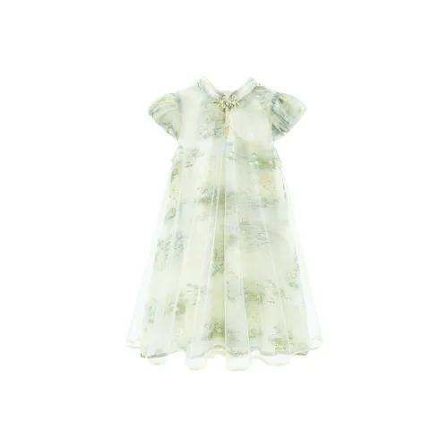 Disney Детское платье зеленого цвета для дошкольников