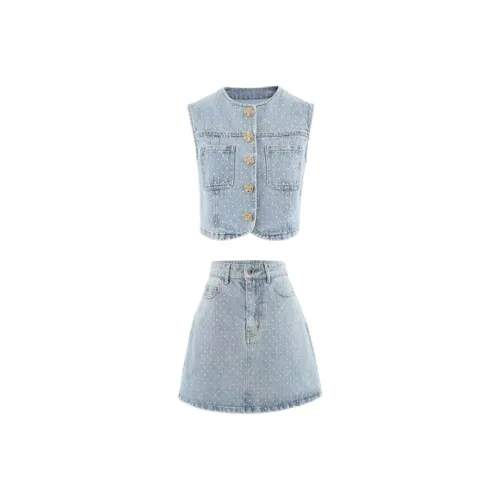 ABBY GODDESS Комплект с юбкой Женские Синий