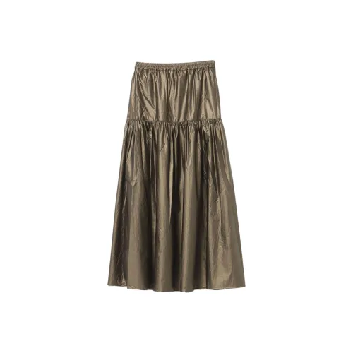 BEAMS Повседневный Длинный Юбка Женские Золото