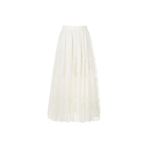 AIVEI Повседневный Длинный Юбка Женская Белая