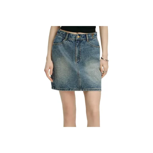 Karl Lagerfeld Джинсовые короткие юбки Женские Синие