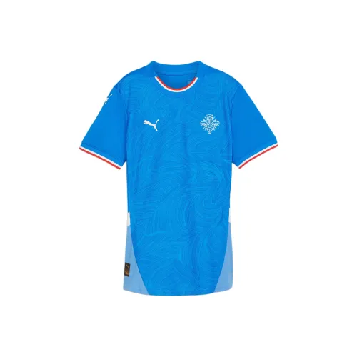 PUMA Iceland 2024 Женские Дом FOOTBALL JERSEY Футбол Джерси Женские Гоночный синий