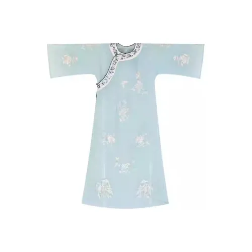 YICHENGFENGXU Чонсам Женский Светло-Синий Зеленый Закрепление Вышивка