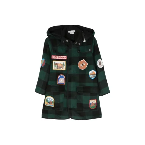 STELLA MCCARTNEY Зеленое Kids Шерстяное пальто