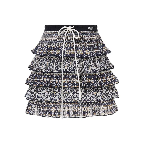 d'zzit Повседневные короткие юбки Женские Темно-синий