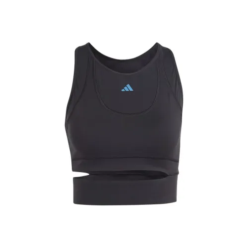 Adidas TAILORED HIIT HEAT.RDY CROP TRAINING Майка Спорт Жилет Женские Черный