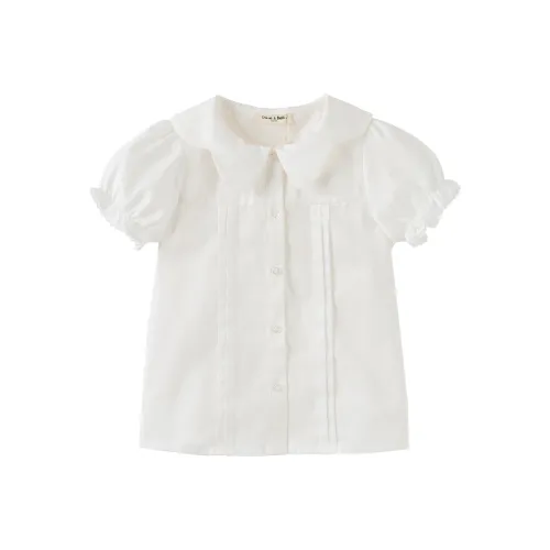 DAVE BELLA Однотонный Детский Топ Летний Детский Белый