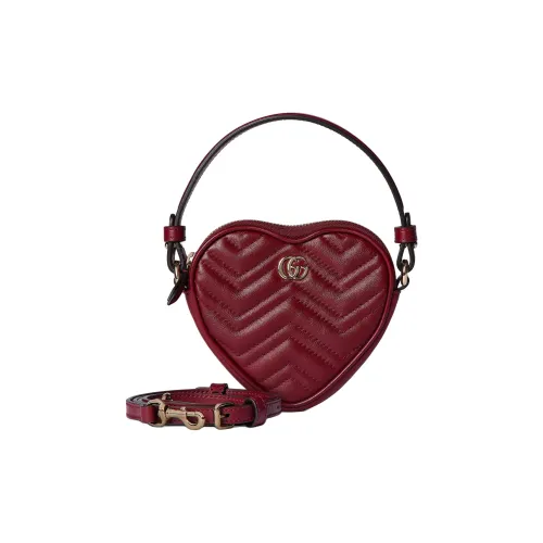 GUCCI GG Marmont Кожа Сумка Мини Женская Красная