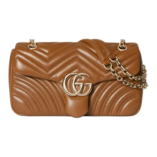 GUCCI GG Marmont Кожа Сумка через плечо Средняя Женская Коричневая